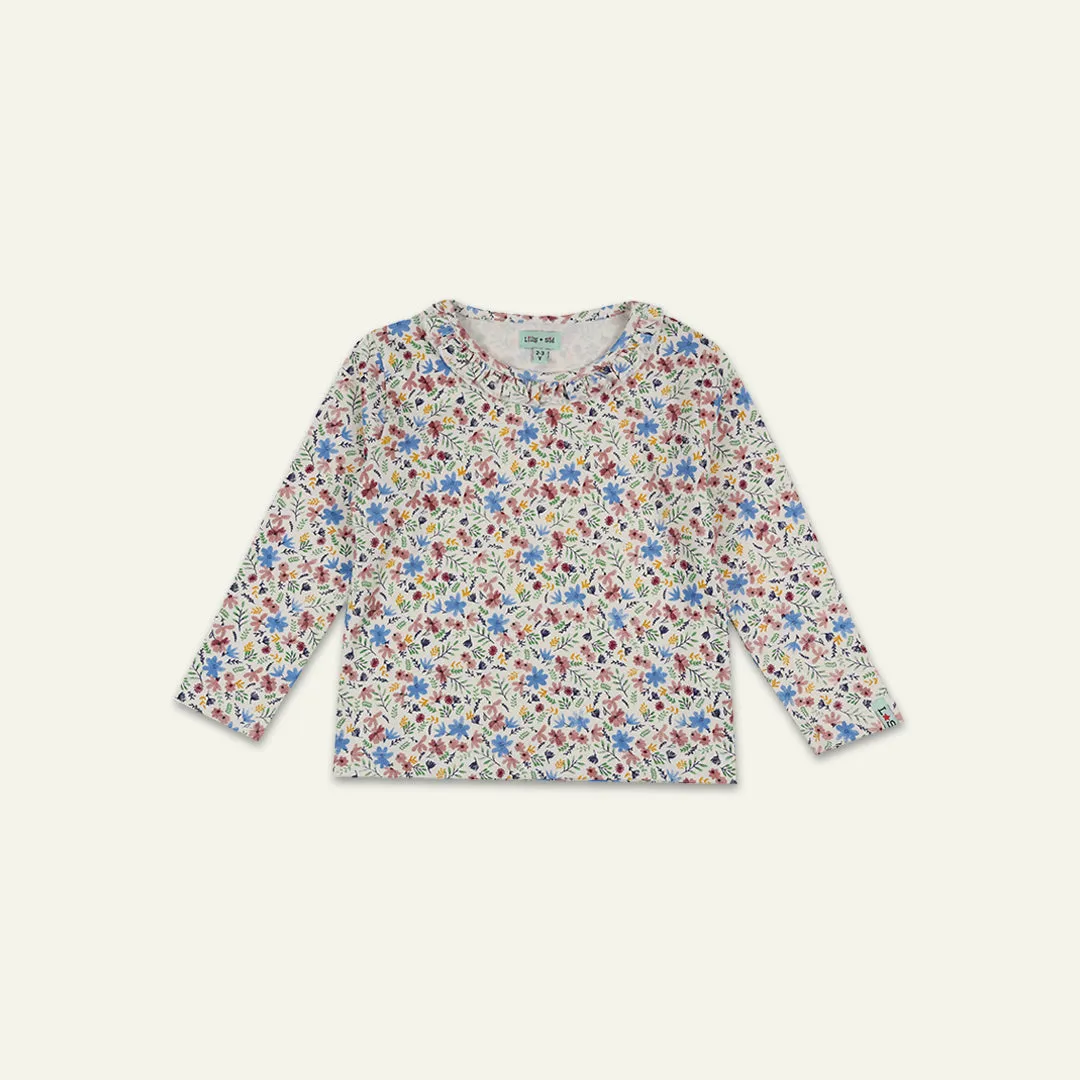 Multicoloured Floral, Stripe Print And Plain Top - 3 Pack