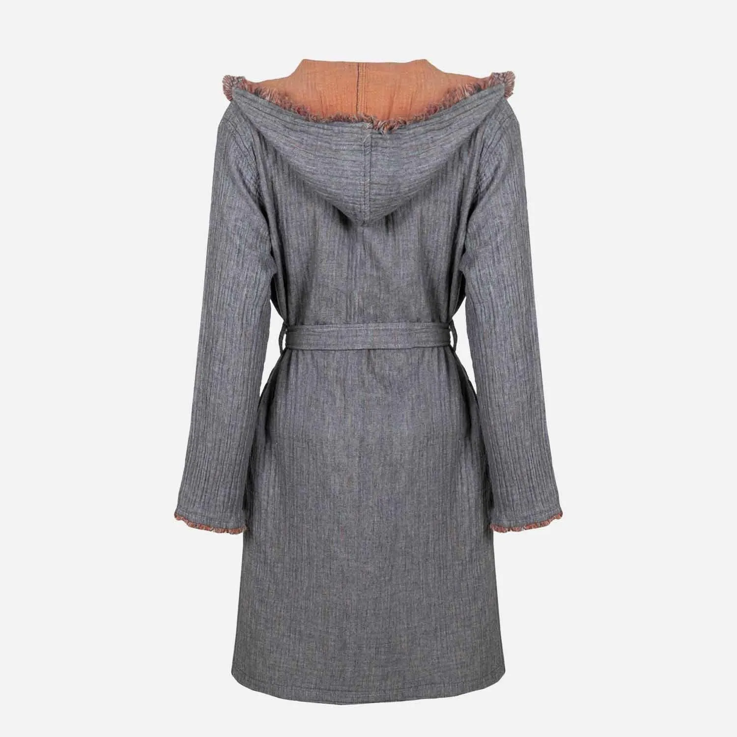 Muna Organic Cotton Inject Teen Bathrobe Terra-Anthracite