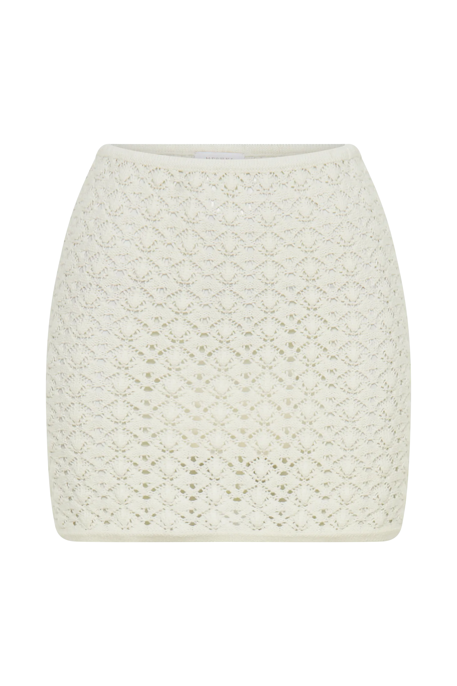 Murphy A-Line Knit Mini Skirt - White