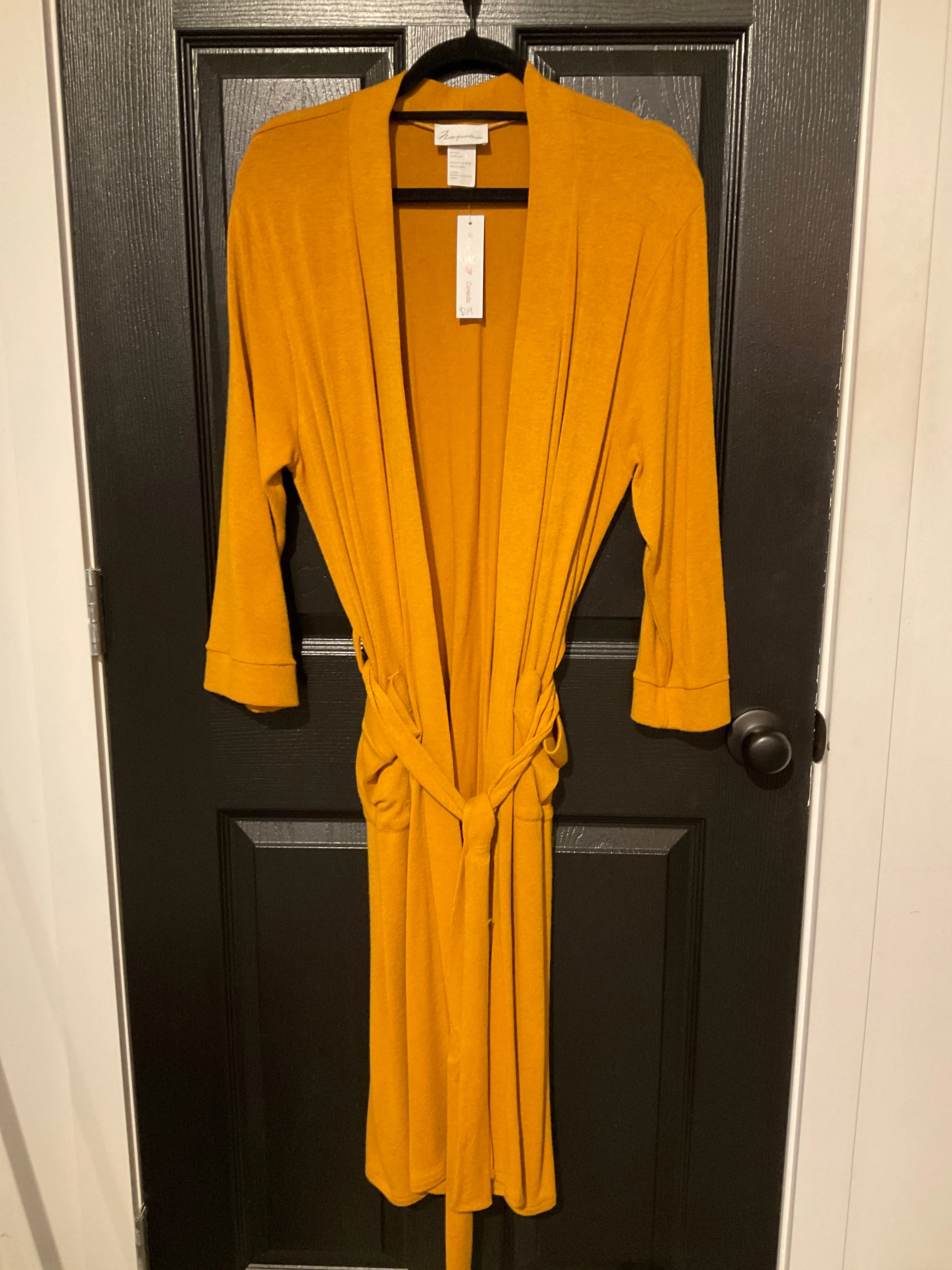 Najerika Bamboo Robe-4272- Oatmeal/Mustard