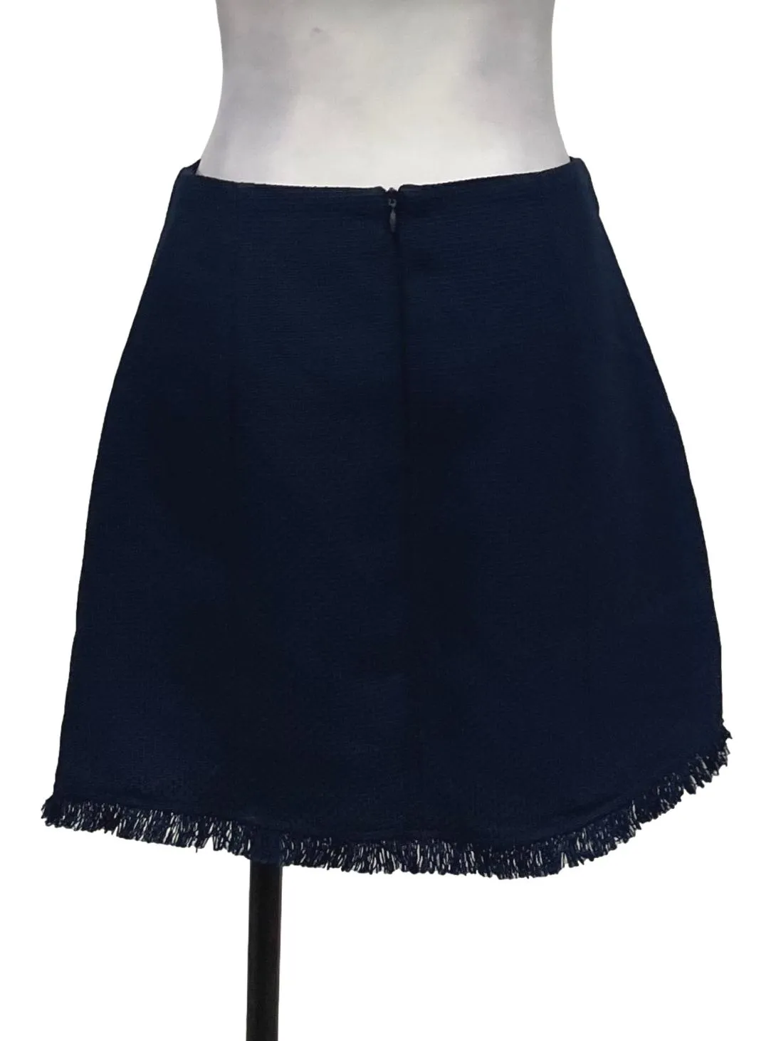 Navy Blue Button Down Mini Skirt