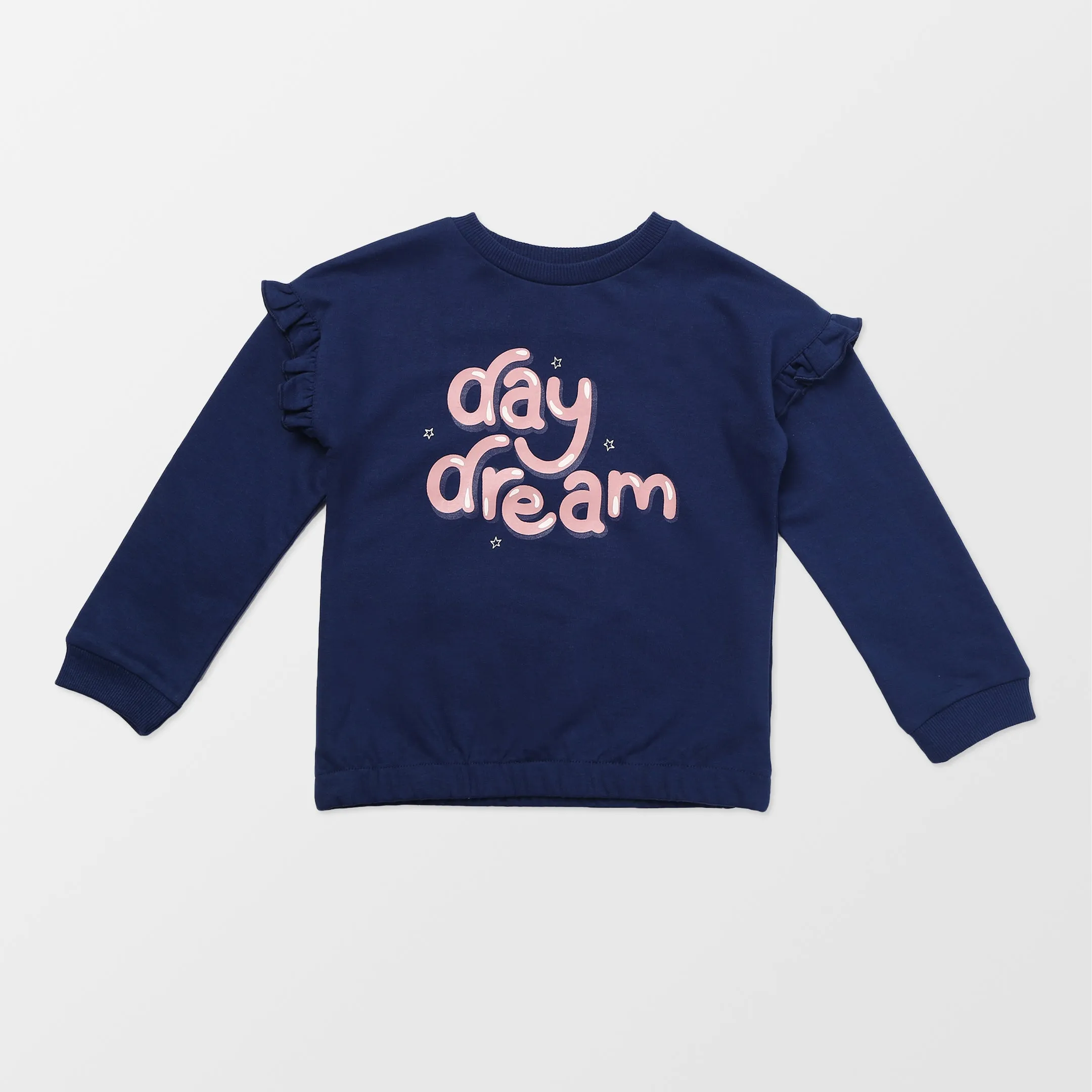 Navy Day Dream Slogan Print Sweatshirt