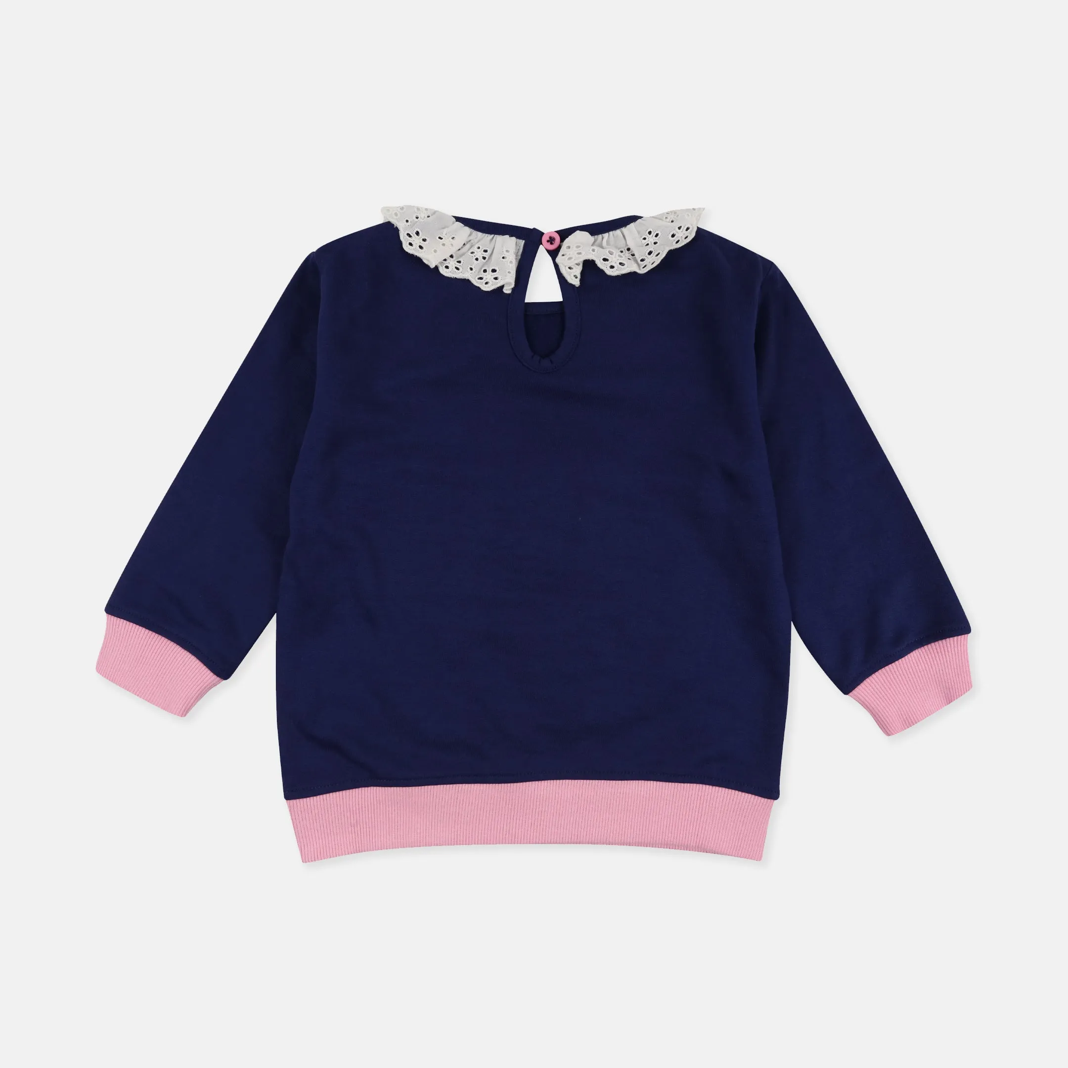 Navy Flamingo Applique Sweatshirt
