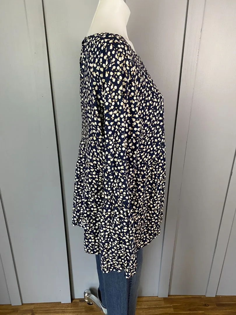 Navy floral All About Eve Tops, 14