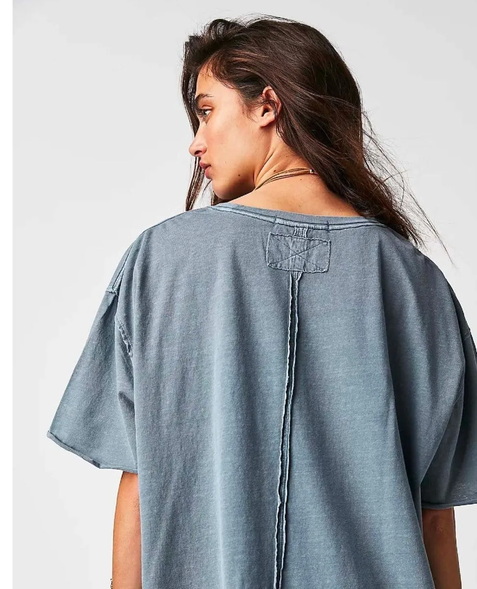 Nina Short Sleeve Tee Blue Mirage