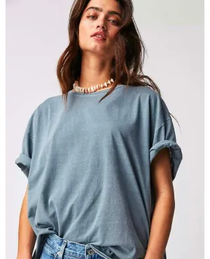 Nina Short Sleeve Tee Blue Mirage