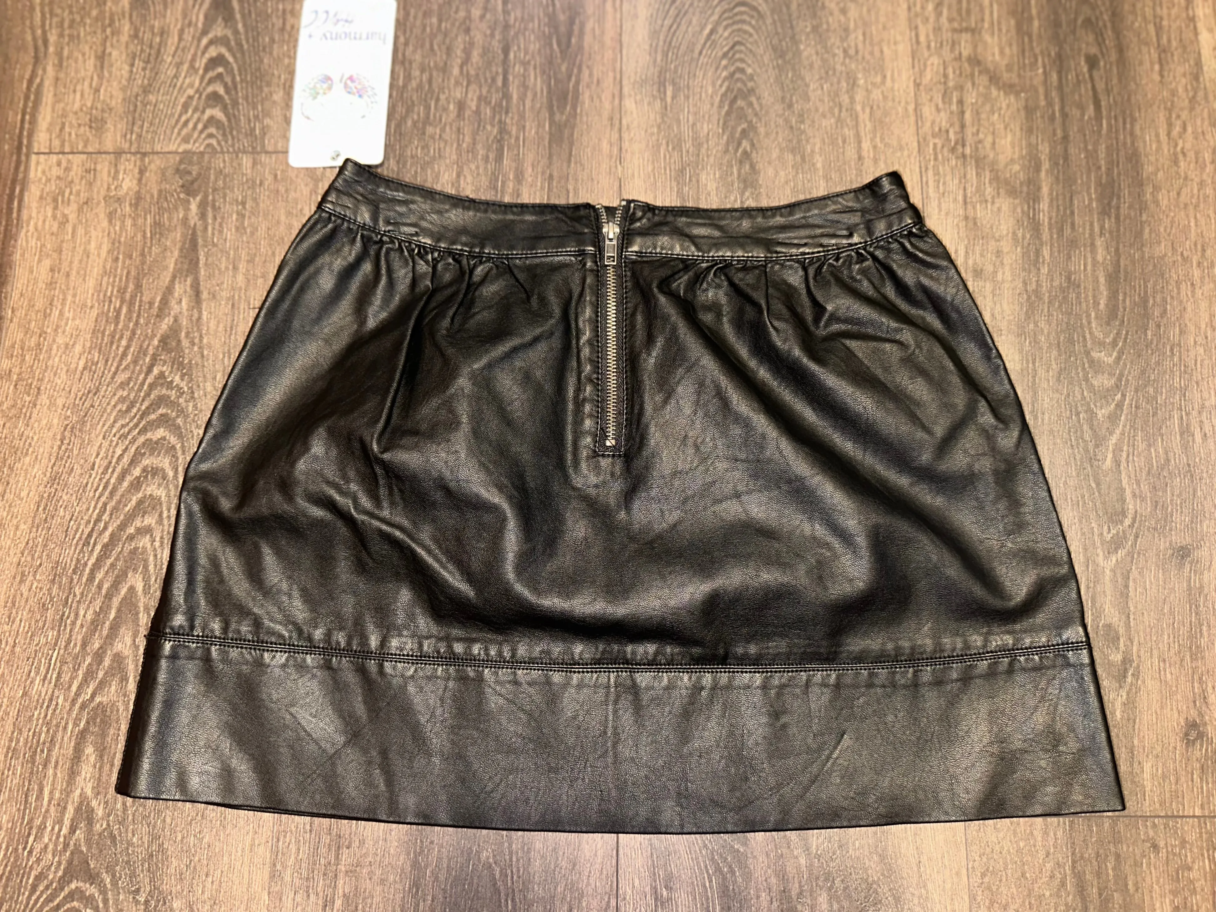 NWT Harmony   Havoc (Medium) Brand New Black Faux Leather Mini Skirt