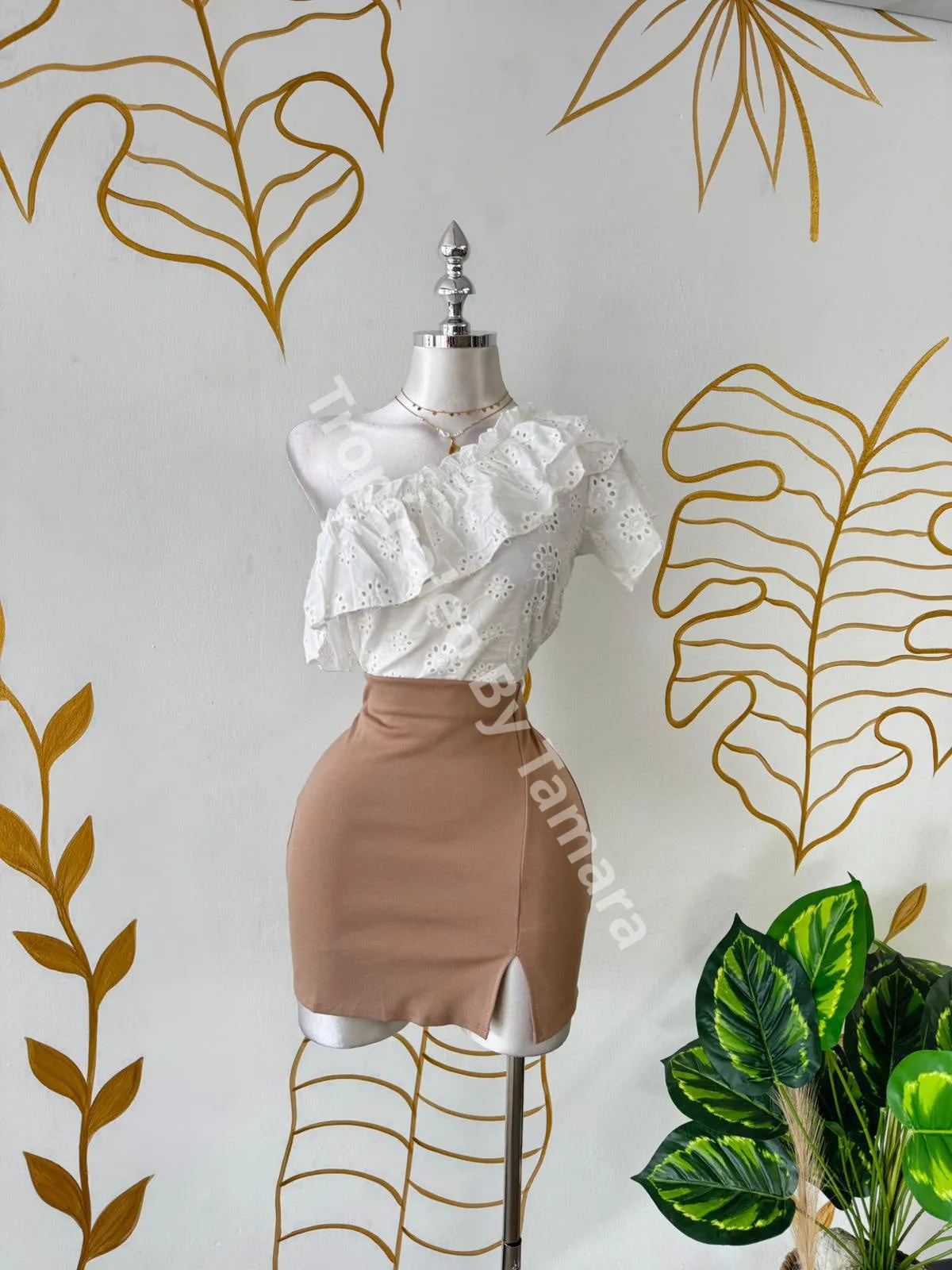 One Shoulder Ruffle Top