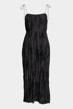Orla Midi Dress in Noir