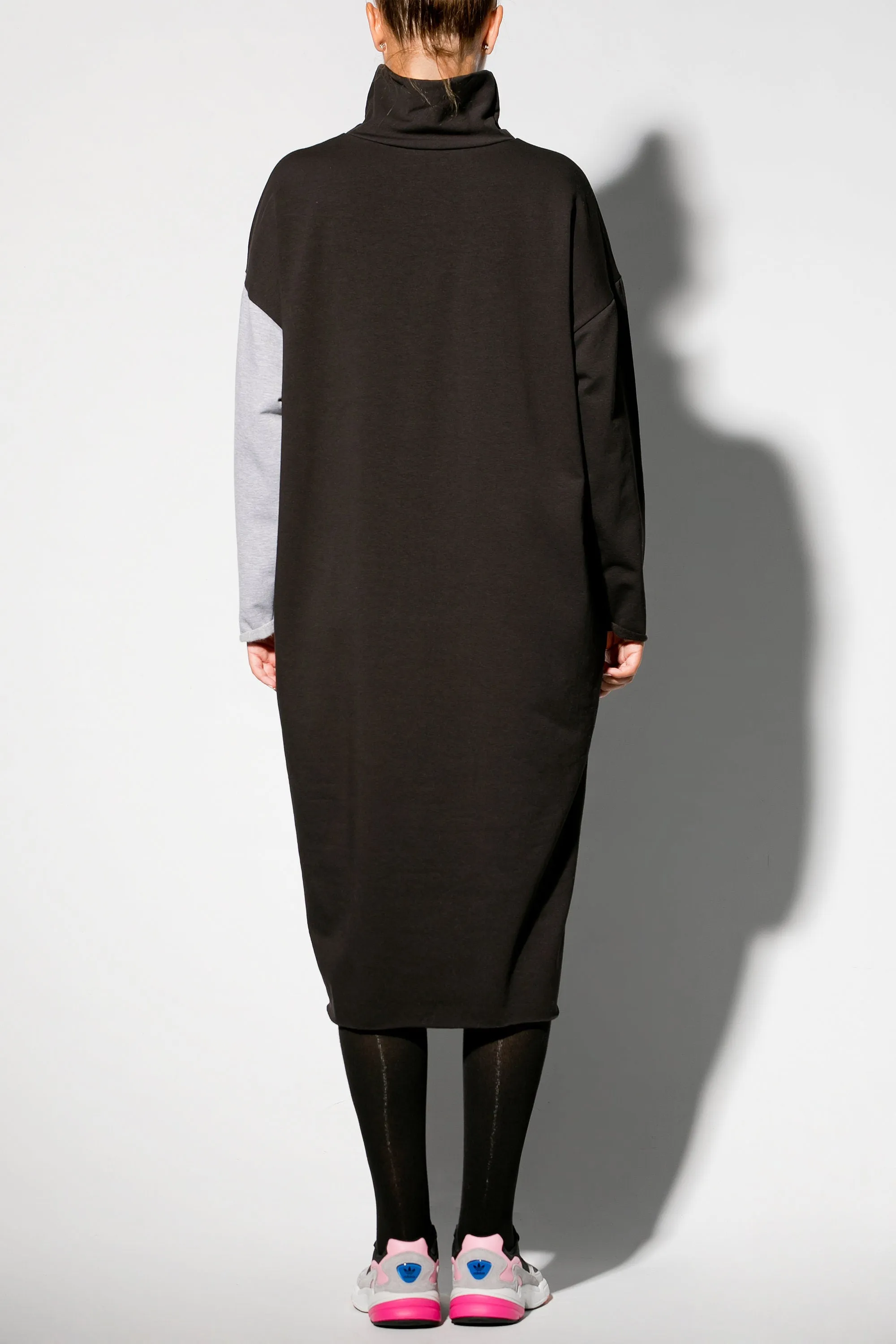 Oversized Sweater Dress, Women Loungewear, Plus Size Winter Dress, Comfy Black Dress, Long Sleeve Dress, Cozy Lounge Dress, Turtleneck Dress