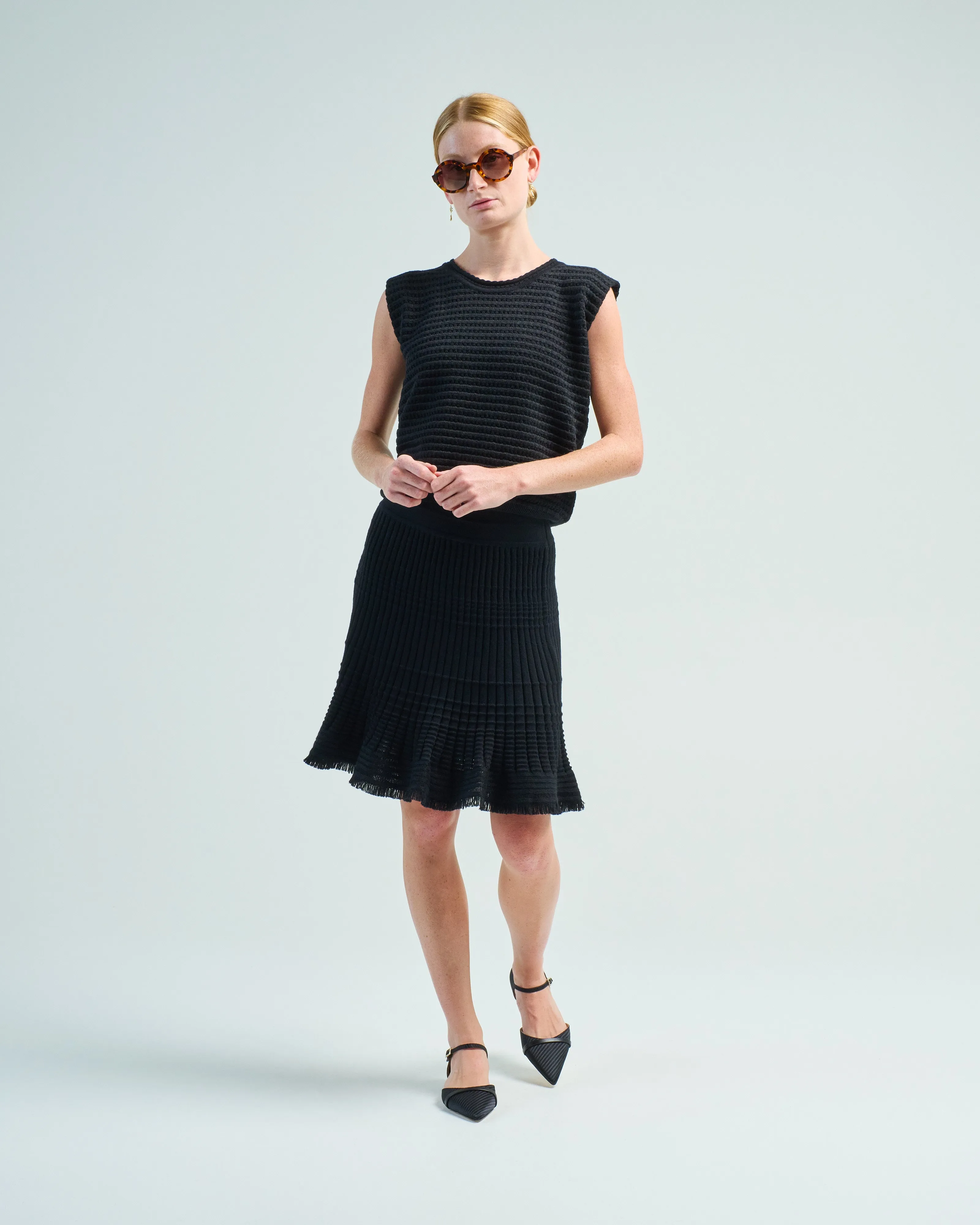 palmita fringed mini skirt
