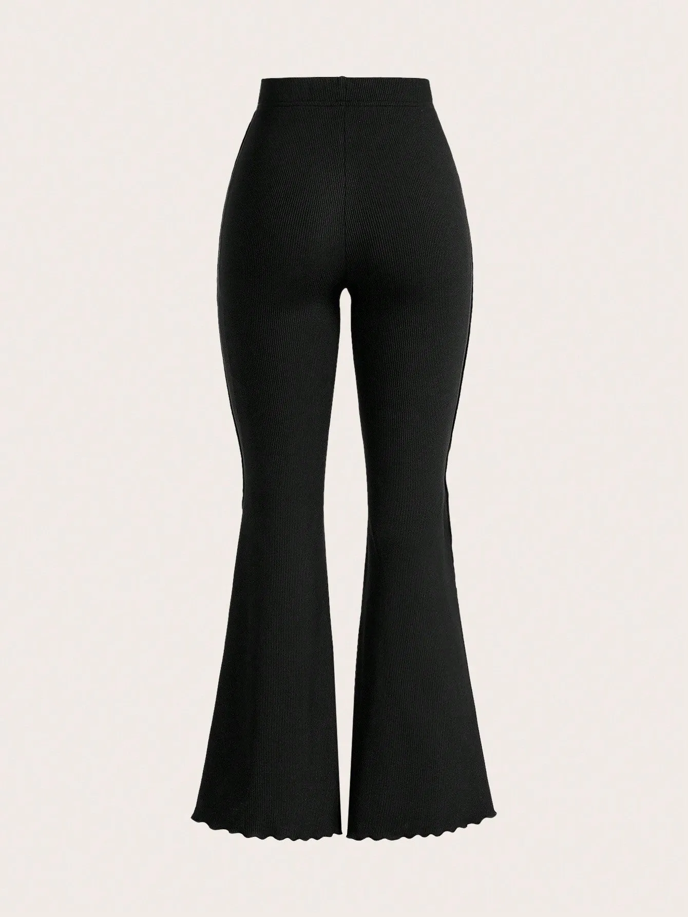 Pantalones Acampanados para Mujer con Trim de Lechuga