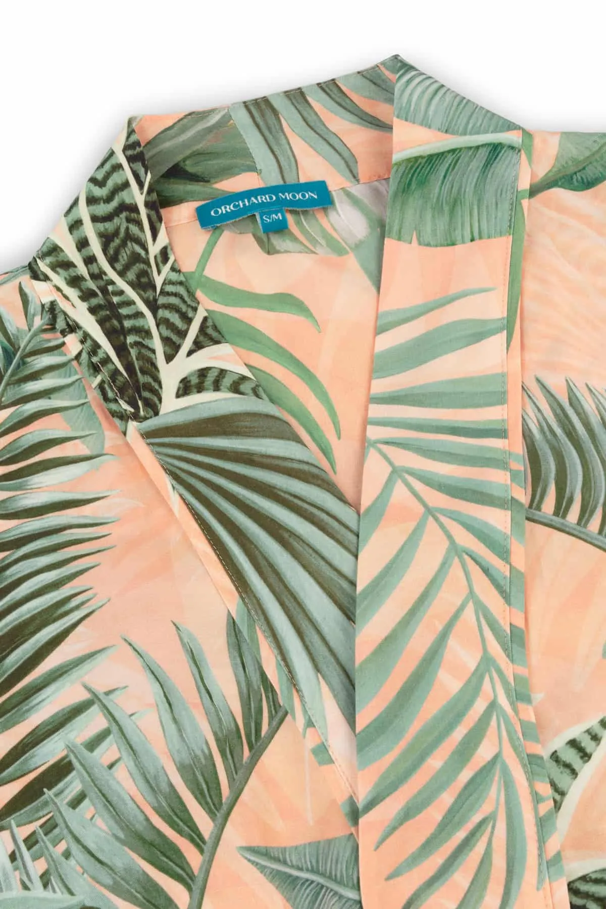 Peach Palms Kimono Robe