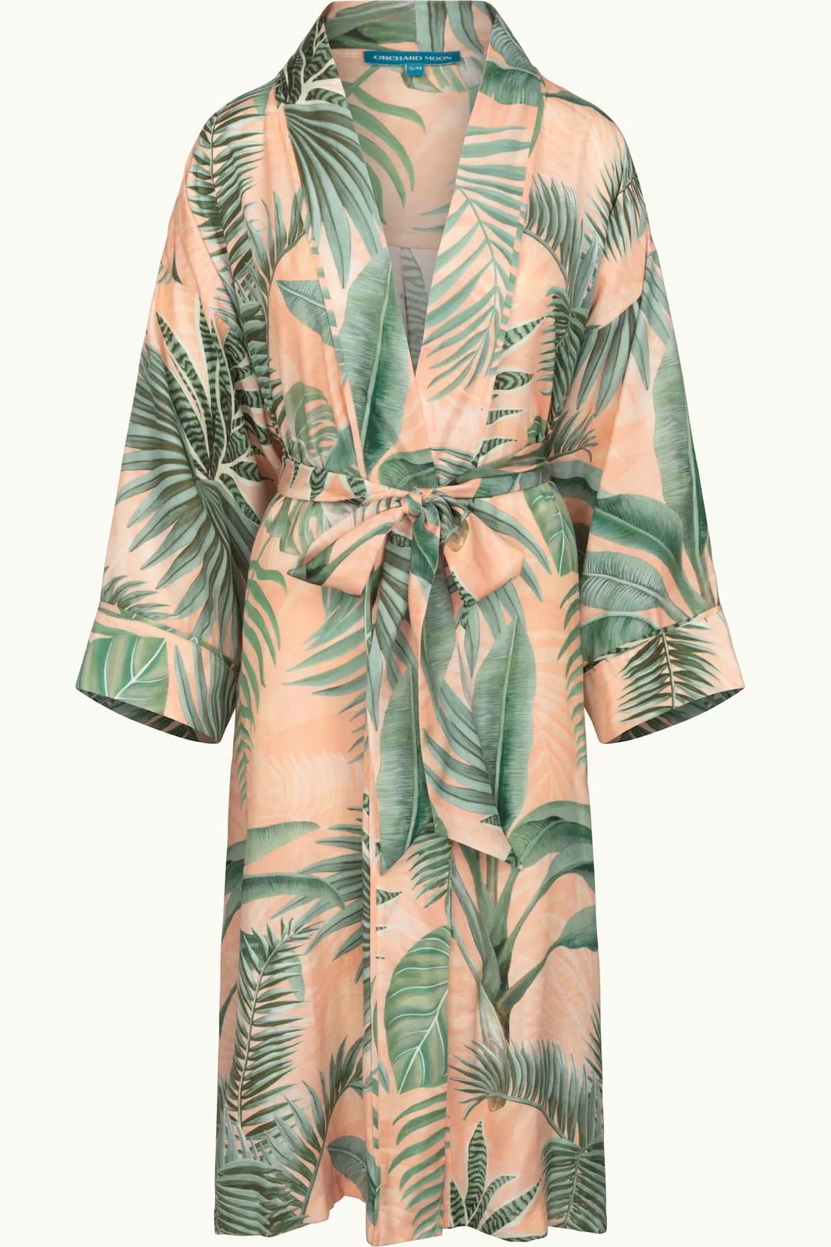 Peach Palms Kimono Robe