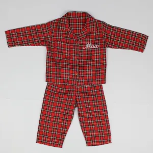 Personalised Tartan Christmas Pyjamas