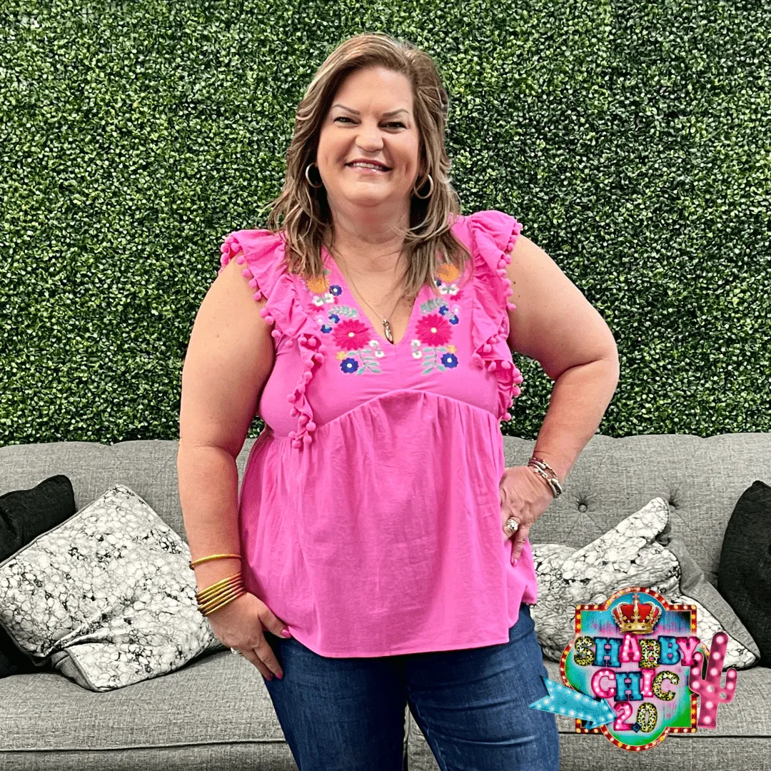 Pink Floral Top