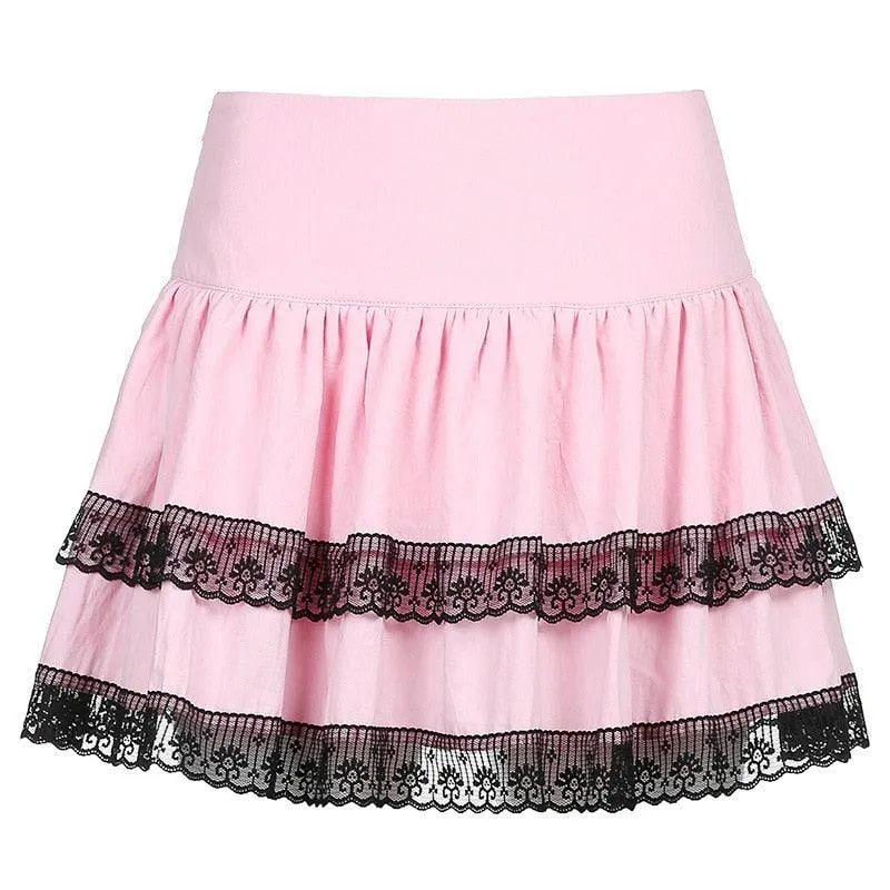 Plaid Pleated Mini Skirt Punk