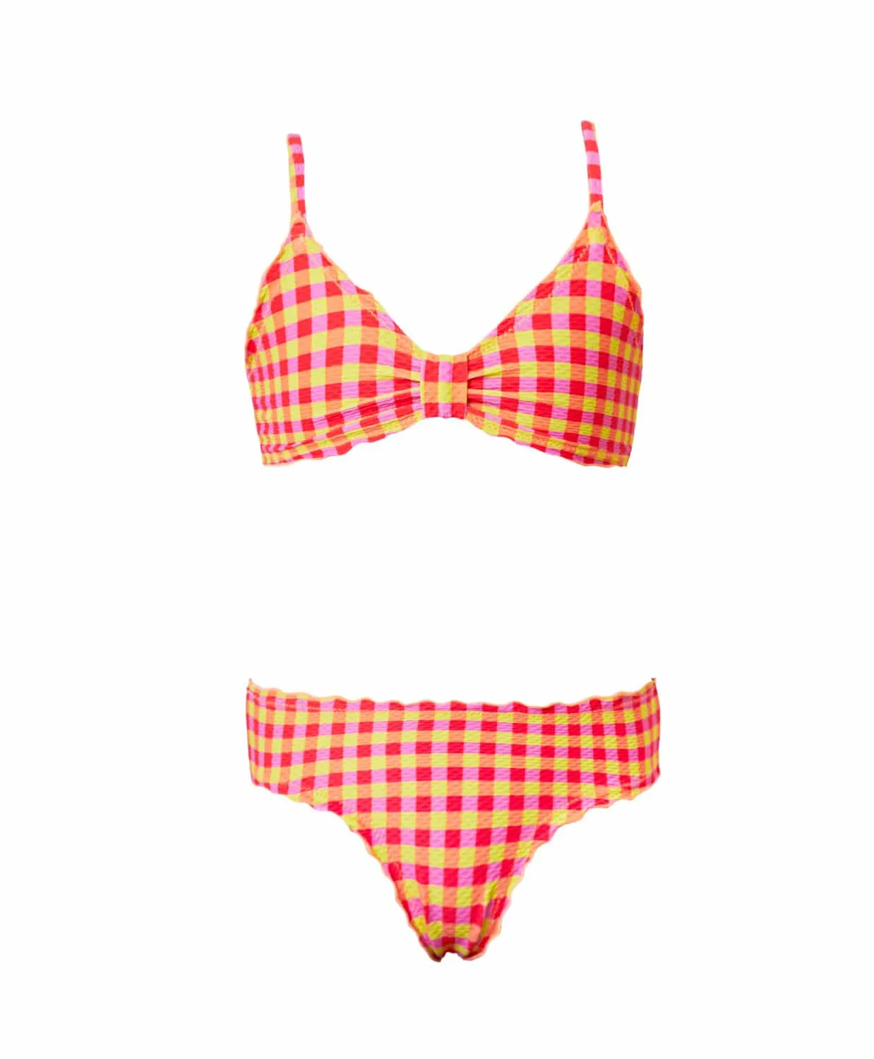 PQ Swim-Gingham Lettuce Edge Bikini