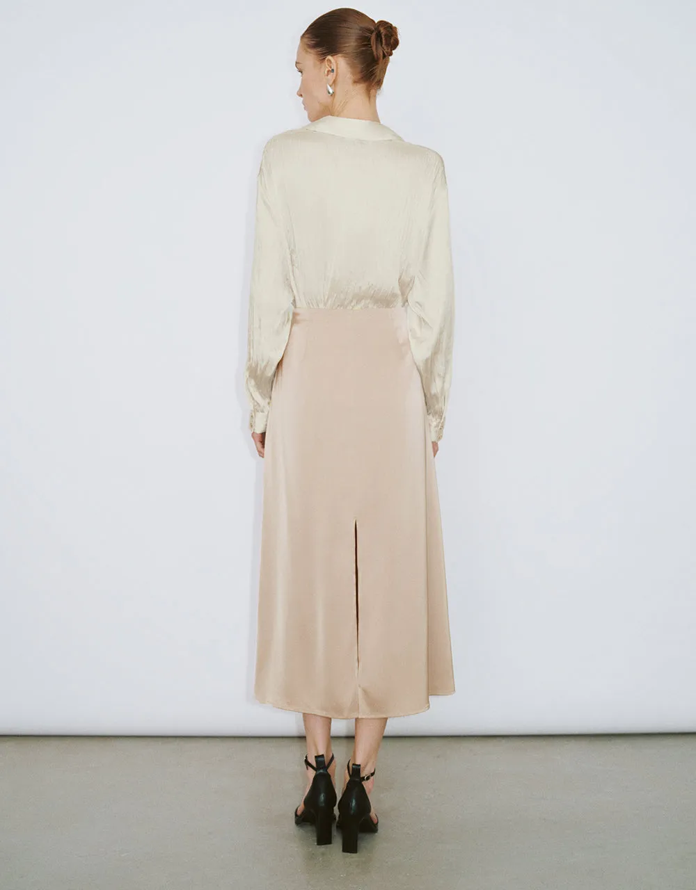 Printed Midi A-Line Skirt