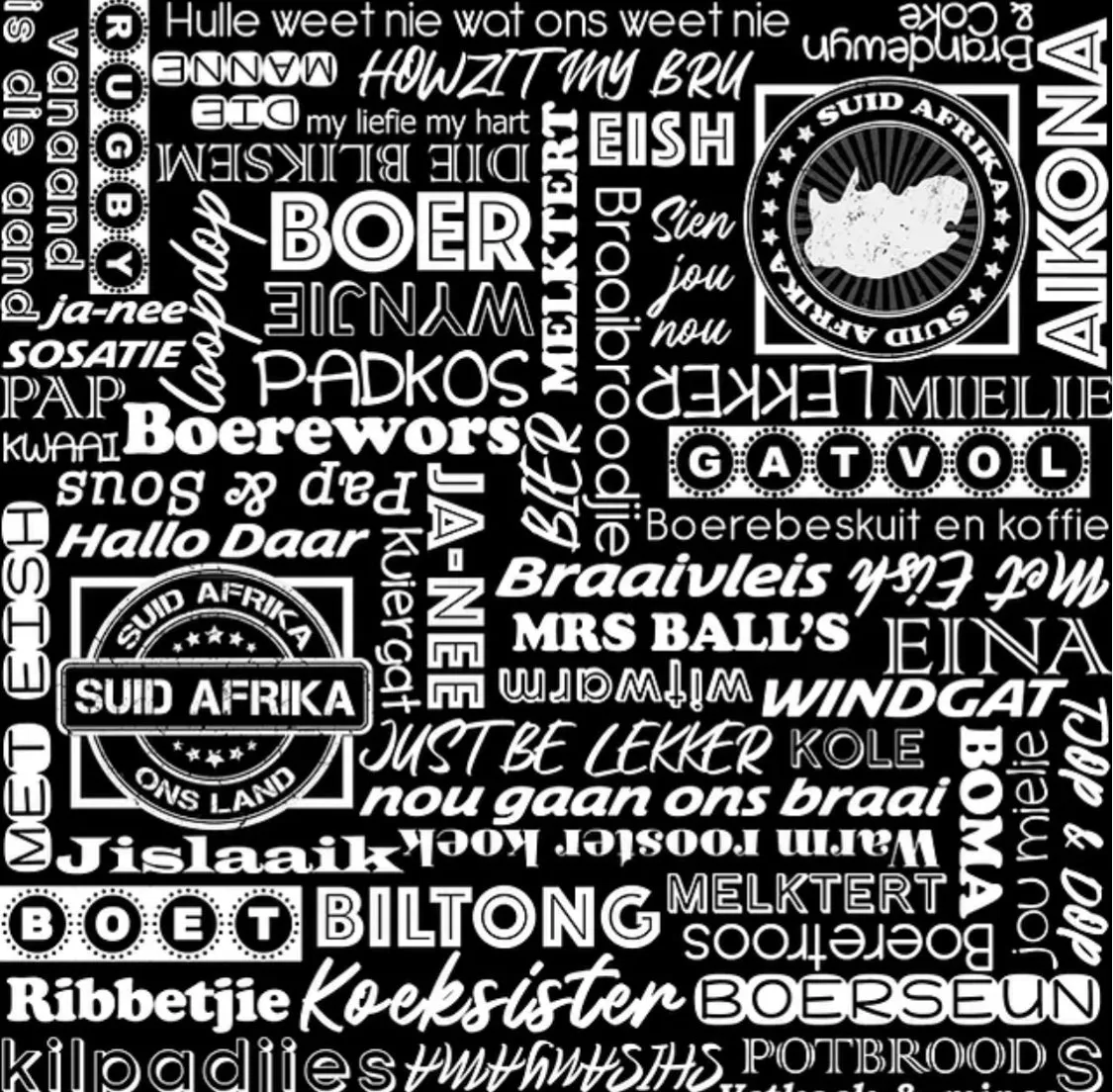 Printed Mini Matt Afrikaans Braai