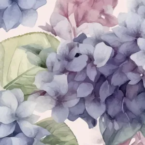 Printed Mini Matt Hydrangeas