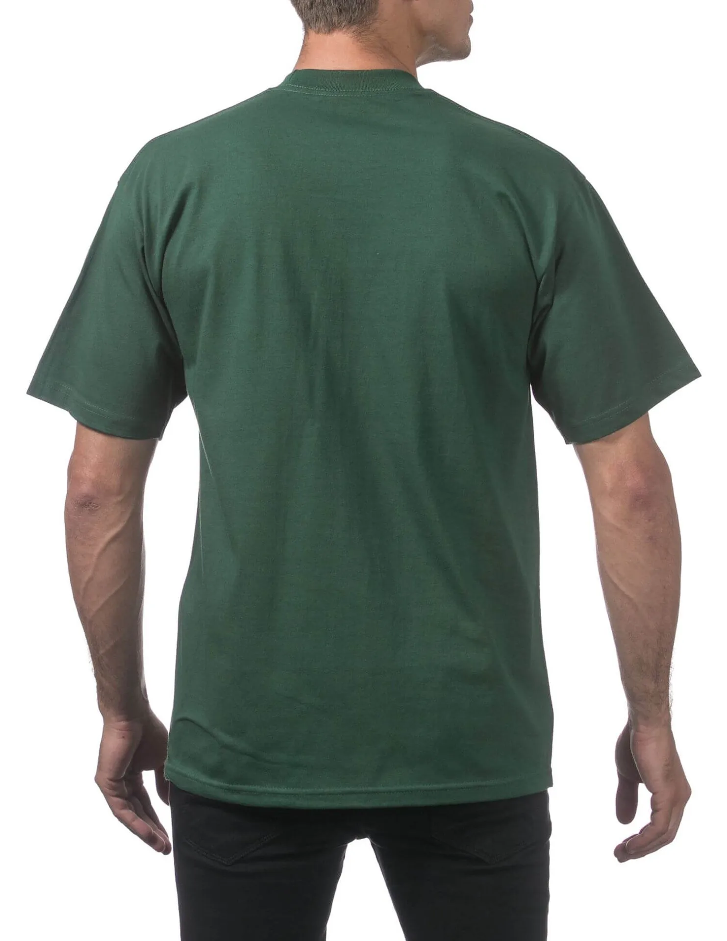 Pro Club Men's Heavyweight Short Sleeve Tee - FOREST GREEN