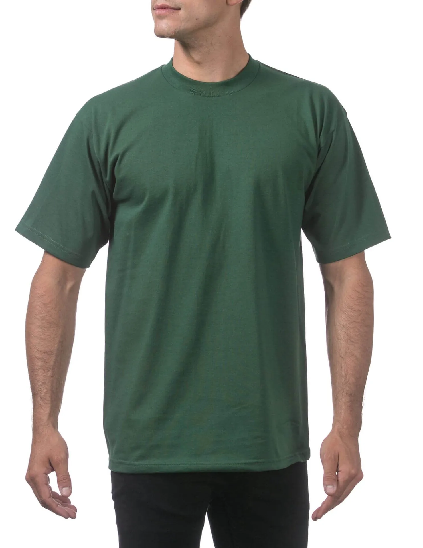 Pro Club Men's Heavyweight Short Sleeve Tee - FOREST GREEN