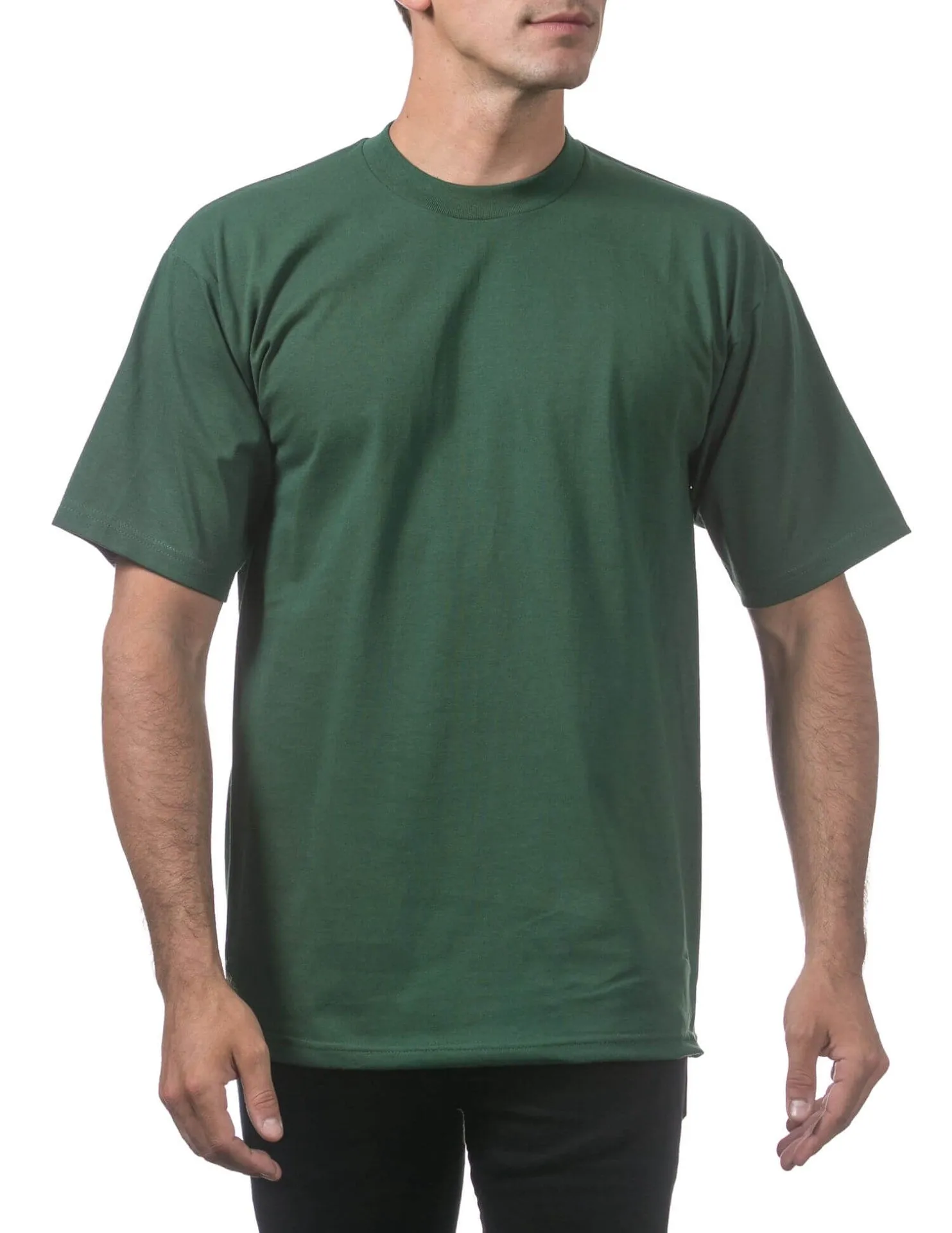Pro Club Men's Heavyweight Short Sleeve Tee - FOREST GREEN