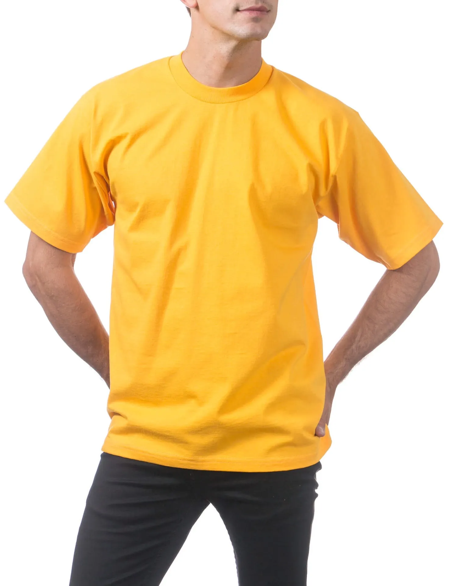 Pro Club Men's Heavyweight Short Sleeve Tee - GOLD