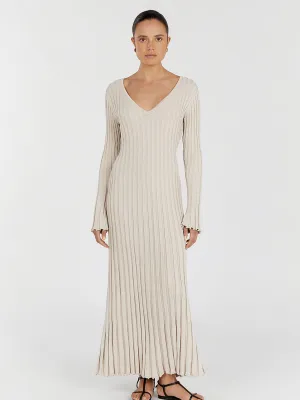 Reign Stone Sleeved Knit Midi Dress | Elegant & Timeless