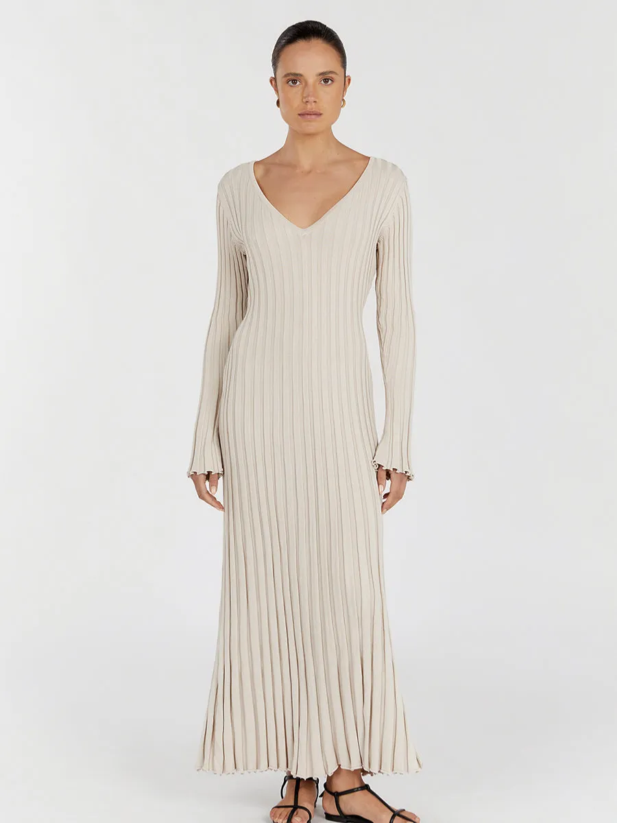 Reign Stone Sleeved Knit Midi Dress | Elegant & Timeless