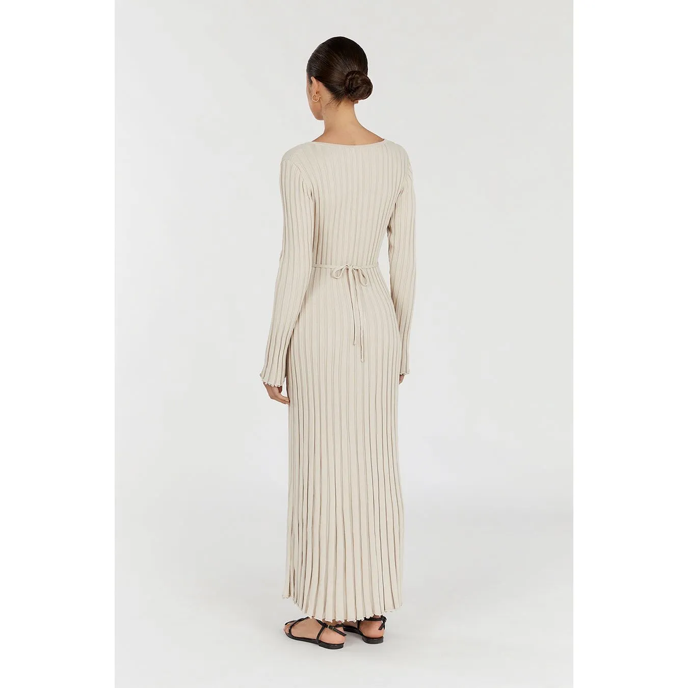 Reign Stone Sleeved Knit Midi Dress | Elegant & Timeless
