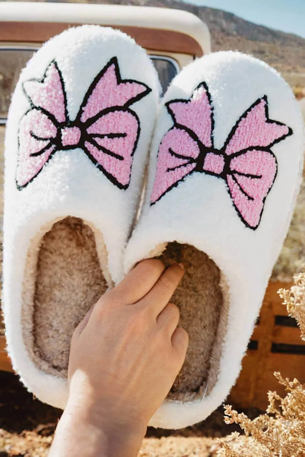 RIBBONED ROMANCE SLIPPERS