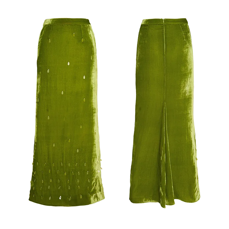 Rimless Velvet Skirt