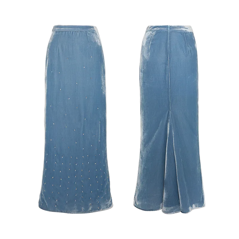 Rimless Velvet Skirt