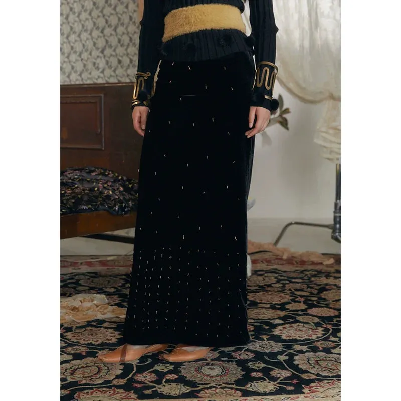 Rimless Velvet Skirt