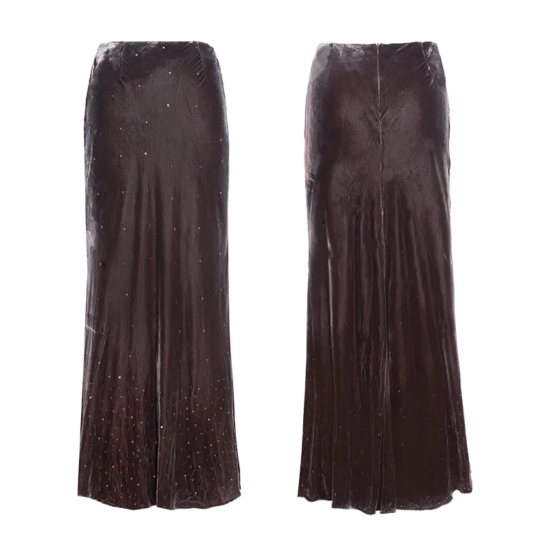 Rimless Velvet Skirt