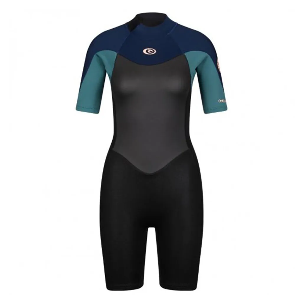 Rip Curl Womens Omega 1.5mm Back Zip Shortie  - Green