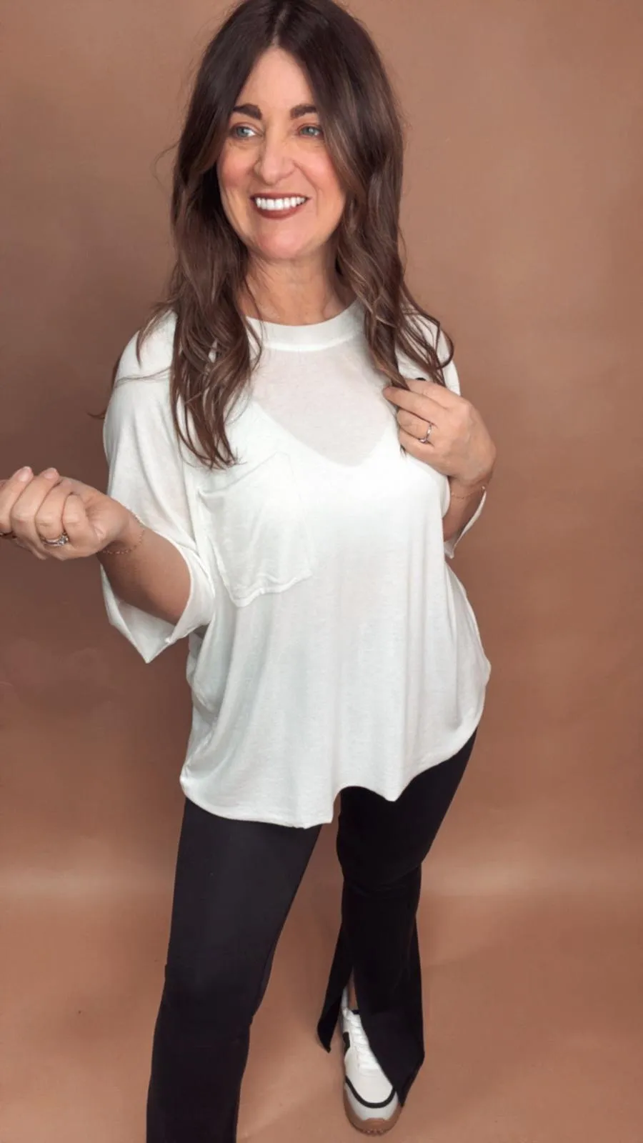 Riviera Tee in Cream
