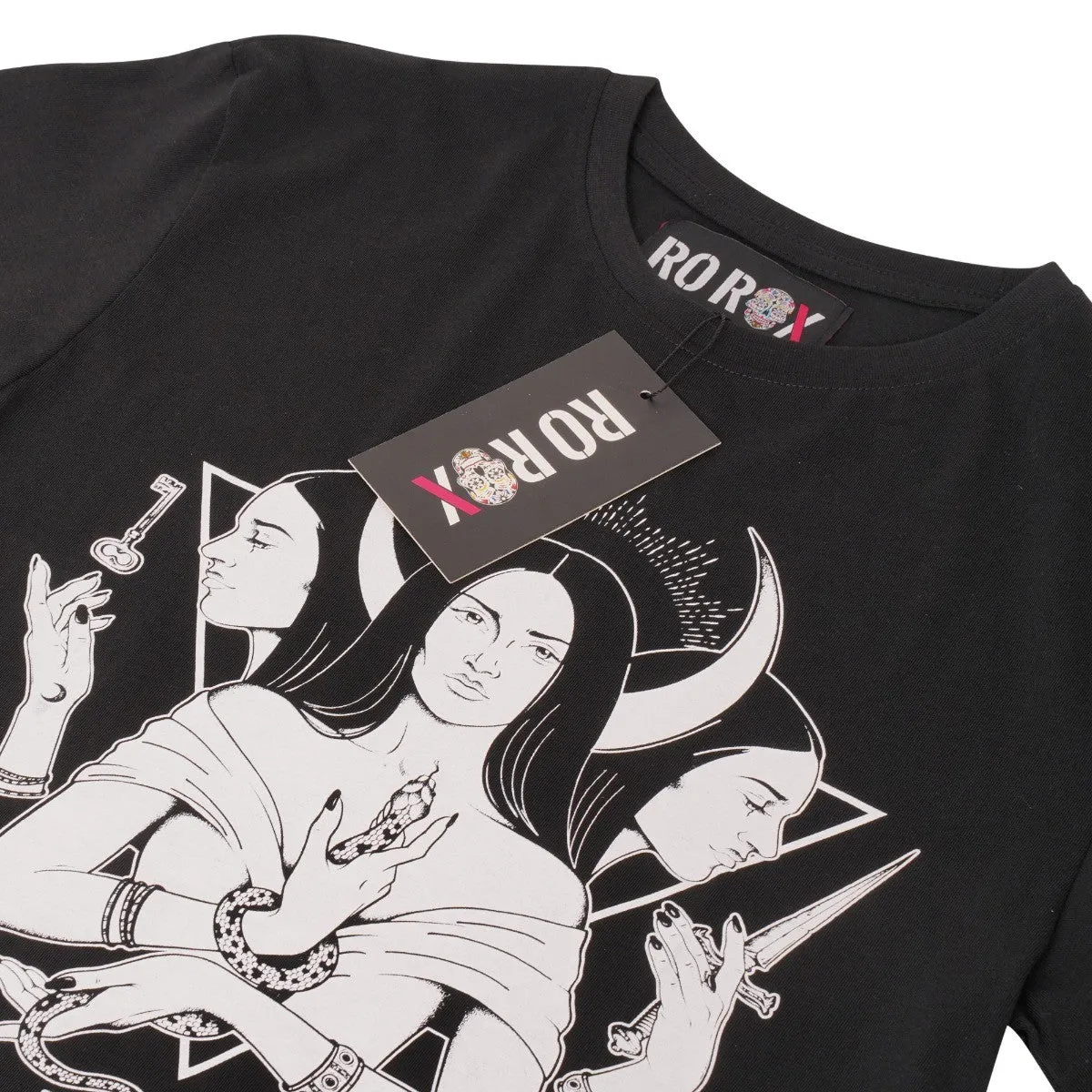 Ro Rox Cult Of Hecate Triple Goddess Goth Oversized T-shirt