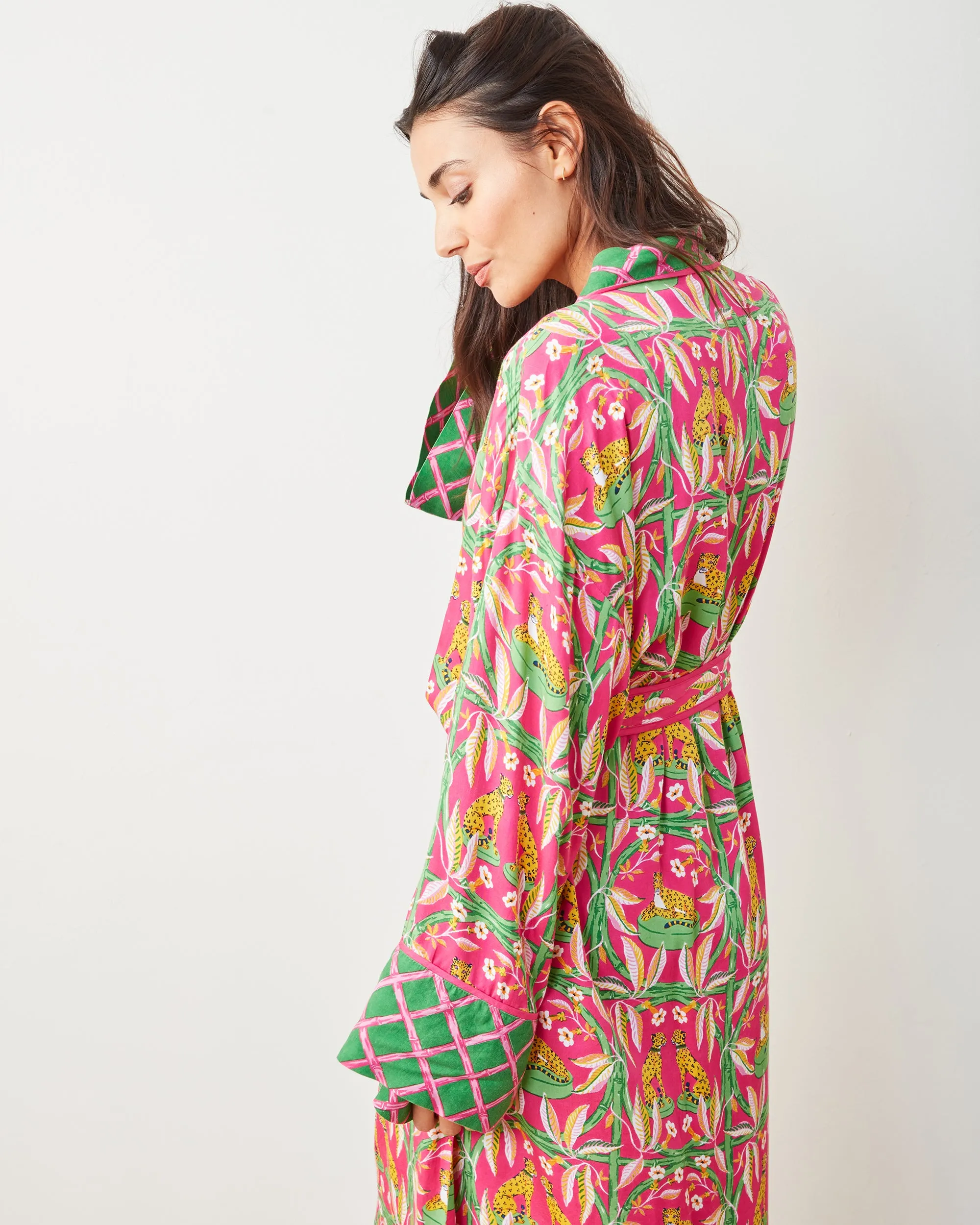Royal Cheetah - Satin Robe - Pink Palace