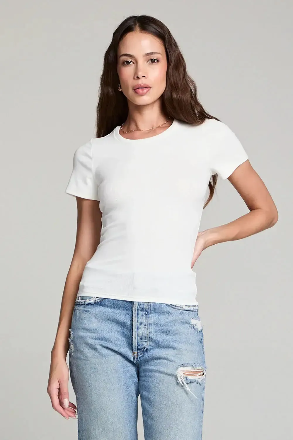 SALTWATER CREW NECK SHORT SLEEVE SLIM TEE
