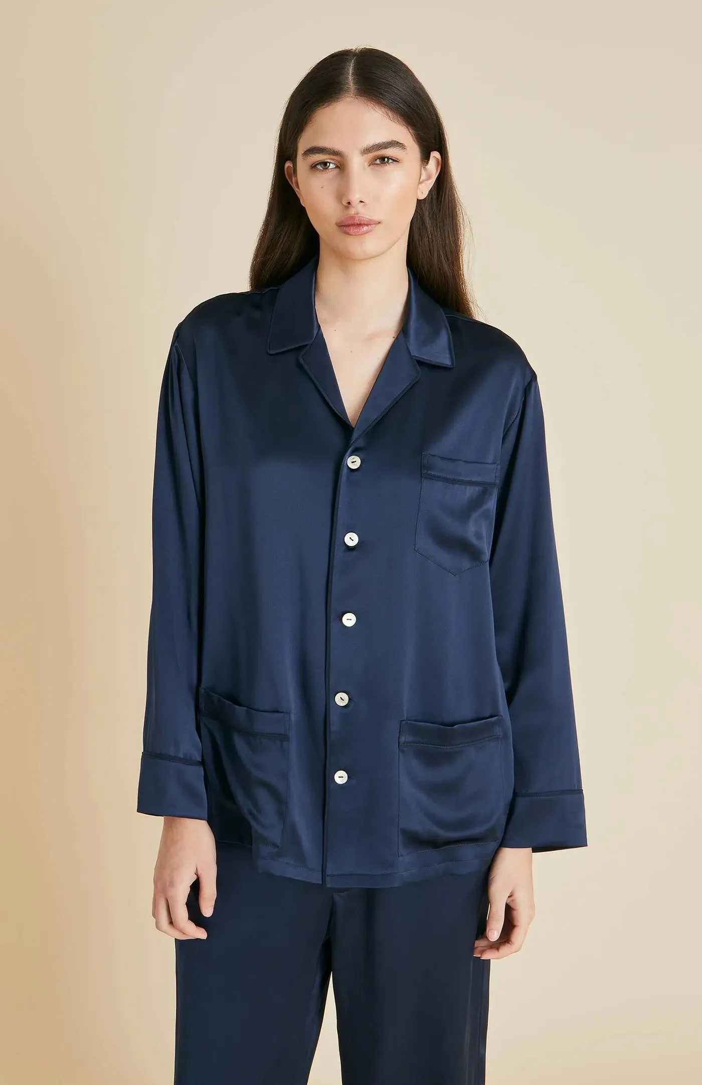 Sapphire Slumber | Blue Satin Loungewear Set