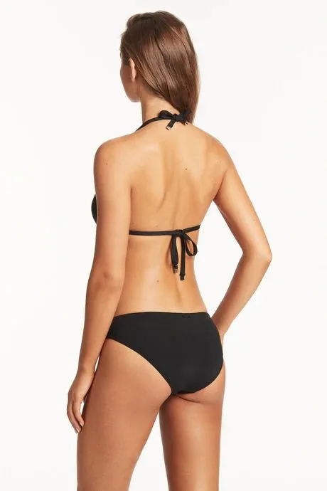 SEA LEVEL- WOMEN'S SCALLOPED HALTER SLIDE SWIM TOP