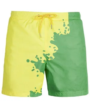 Sea'Sons - Green - Yellow | Color changing swim shorts - FBH