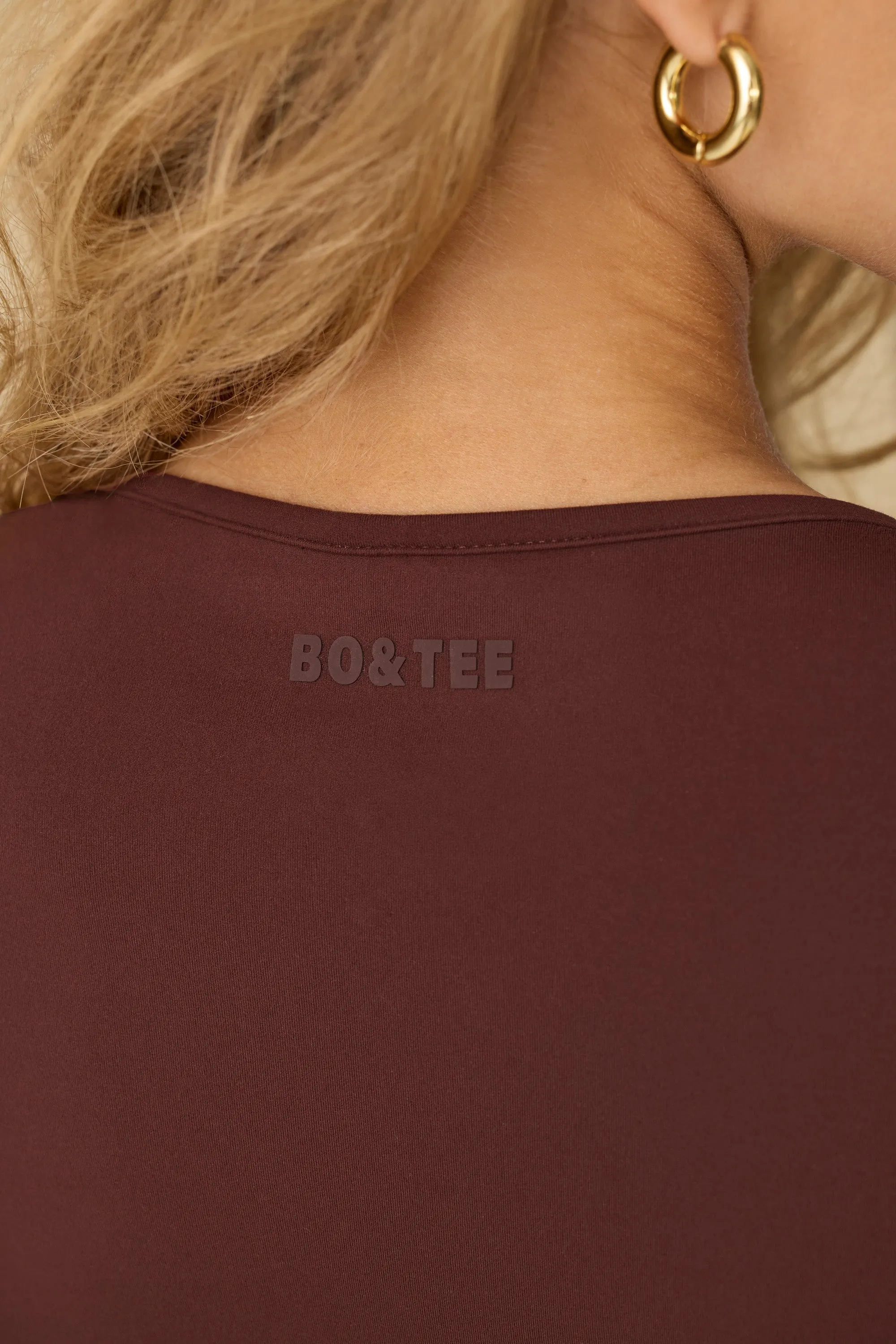 Second Skin - Soft Active Long Sleeve Top in Mahogany