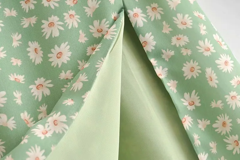 Sexy Suspenders Split Floral Daisy Midi Dresses