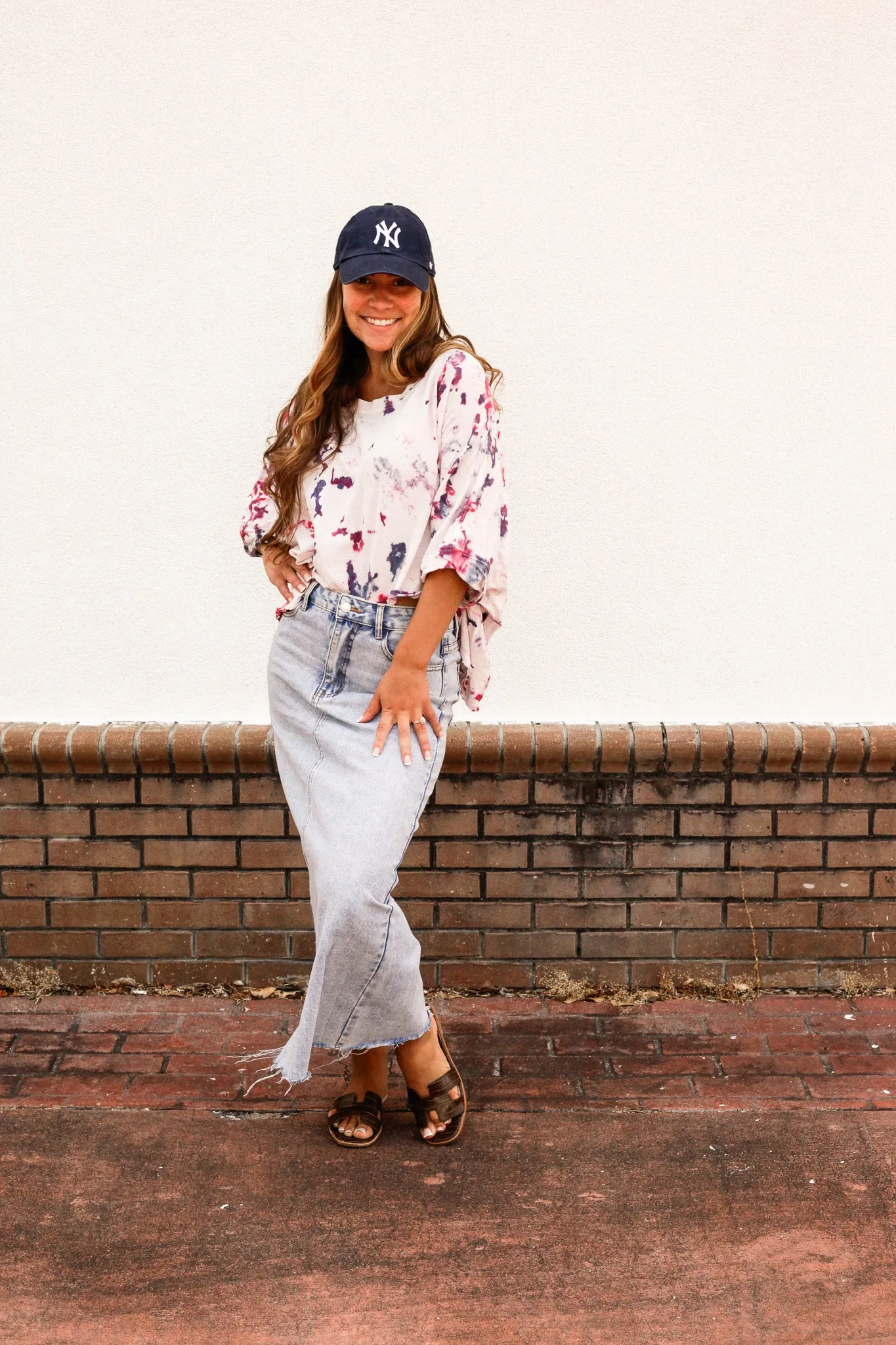 Shag Denim Skirt