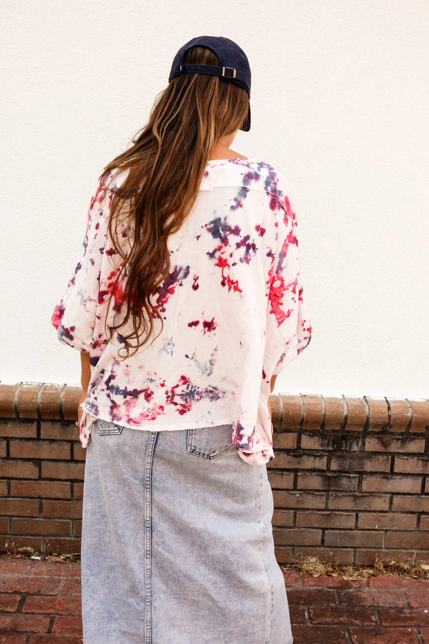 Shag Denim Skirt
