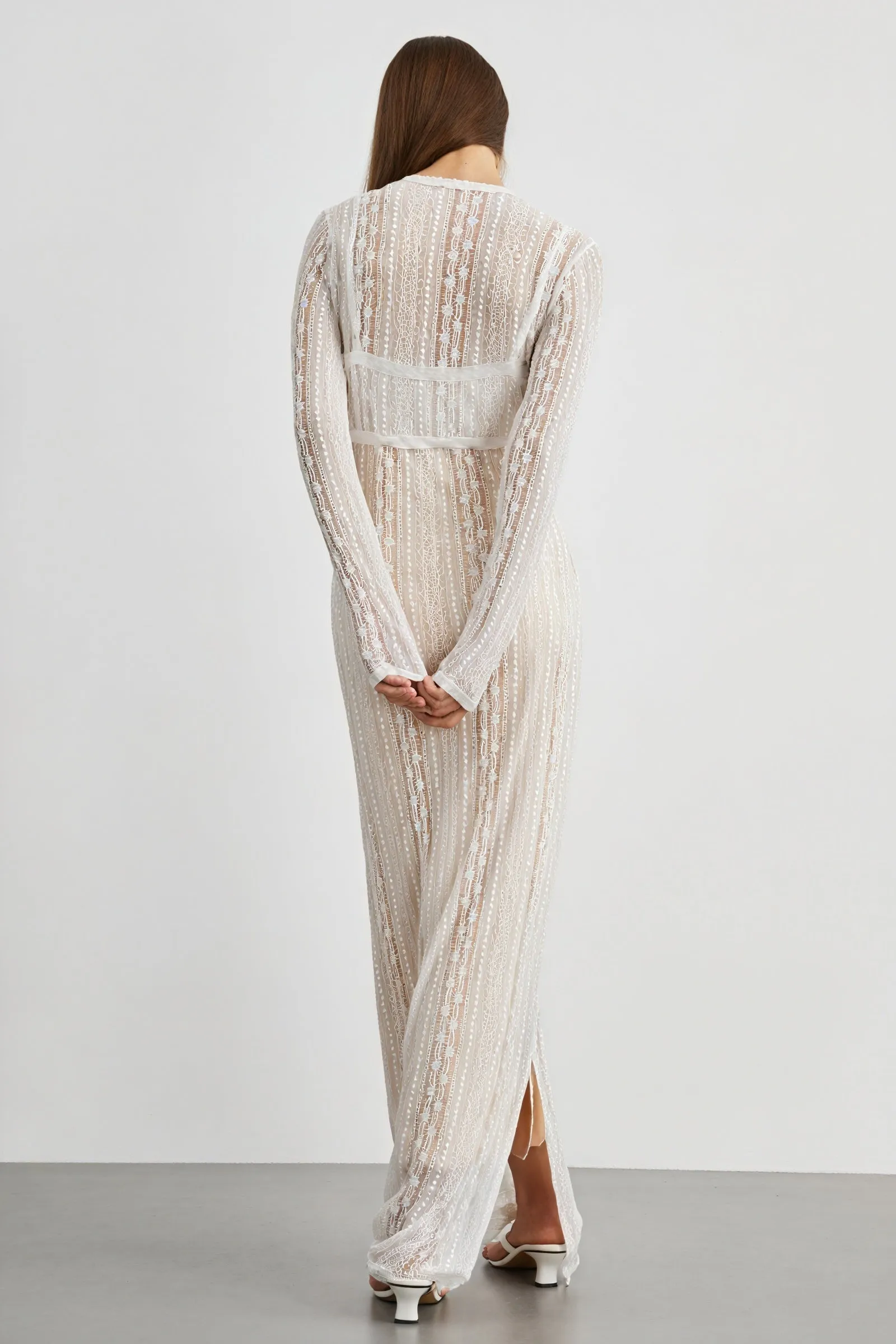 Sheer Elegance Dress with Bolero Set